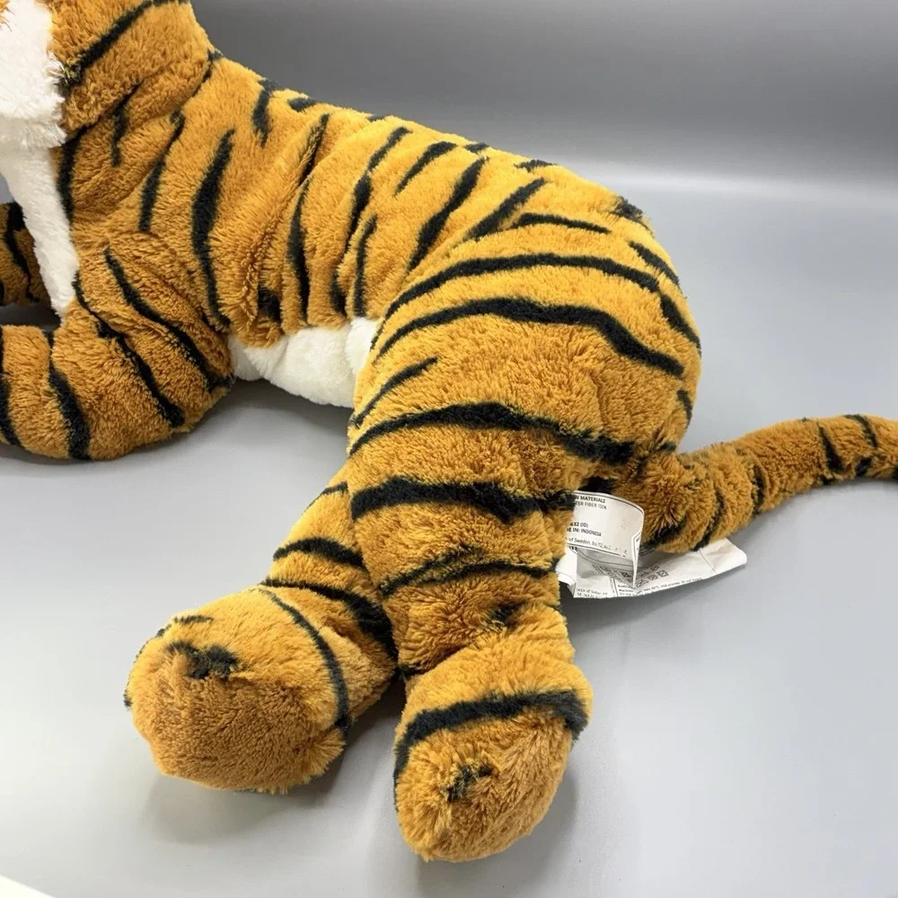 IKEA Tiger Plush Stuffed Animal Toy Djungelskog Brown/White/orange 24